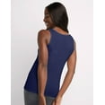 thumbnail image 3 of Hanes Women's Scoopneck Cotton Jersey Tank Navy L, 3 of 4