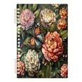 thumbnail image 2 of WOBOGO Peony Butterfly Painting Notebook College Horizontal Grid Paper Ink Spill Resistant Water Resistant Cover 8.3x5.7x0.4in, 2 of 8