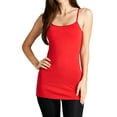 thumbnail image 2 of Women's & Juniors BASIC ADJUSTABLE SPAGHETTI STRAP TUNIC CAMI W/ SHELF BRA, 2 of 3