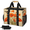 Multicolor 1, variant on Jiaoprinted Spring Wildflowers Reusable Grocery Bag, Upright Heavy‑Duty Foldable Shopping Bag with Removable Shoulder Strap, Multi‑Pocket Storage Tote for Beach Camping, Orange Poppy Butterfly