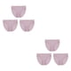thumbnail image 4 of Sonducket Bragas de seda de morera de 3 piezas, ropa interior de tiro medio, lencería, calzoncillos cómodos, sin costuras, para mujer, gris L gris rosa L 2Conjunto, 4 of 6