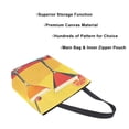 thumbnail image 3 of FORMRS Womens Canvas Tote Bag with Zipper Inner Pocket Shoulder Handbag, Orange Cocktails, 3 of 7