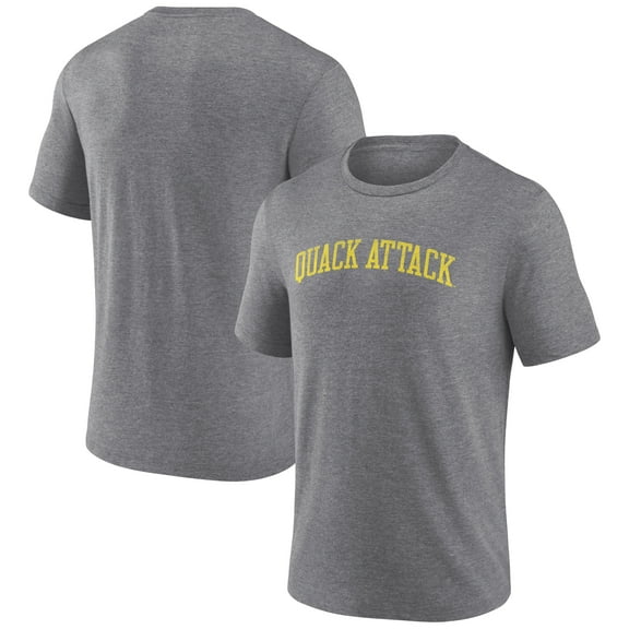 Men's Heather Gray Oregon Ducks Arch Battle Cry Tri-Blend T-Shirt