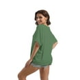 thumbnail image 3 of Oversized T Shirts for Women Short Sleeve Loose Fit Crewneck Summer Tops Casual Basic Rolled Sleeves Tee Shirt, 3 of 4