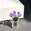 thumbnail image 4 of Horivan Handmade Glass Flower Arrangement Mini Vase Decorative Centerpiece for Desk, 4 of 7