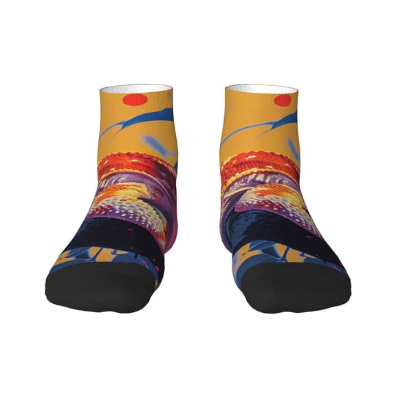 Naloa Colorful Gecko Jungle Art Ankle Socks for Women Non Slip Socks No Show Socks Classic Low Cut Casual Socks Casual Socks