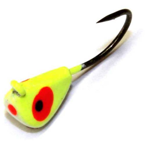 JB Lures Weevil Tungsten Fishing Jig, Chartreuse Glow, Size 8