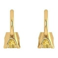 thumbnail image 4 of 1.06Ct Brilliant Round Cut Drop Dangle Yellow Diamond 18K Yellow Solid Solid Gold Everyday Dainty Earrings Lever Back, 4 of 7
