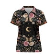 thumbnail image 6 of Whosucclay Darkly Romantic Star and Moon Quick Dry Golf Shirt for Hiking Tennis Sports Training, Elastic Polo Shirts Lightweight Polyester Golf Polo Tops Size Medium, 6 of 10