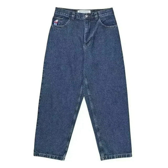 Pantalones vaqueros Wang con bordado Y2K para hombre y mujer, ropa de calle, pantalones vaqueros holgados, pantalones vaqueros para niño grande, pantalones Cargo rectos simples de ocio