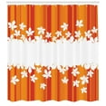 thumbnail image 3 of Ambesonne Orange Shower Curtain, Autumnal Colors Stripes, 69"Wx84"L, Orange Marigold White, 3 of 3