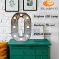 thumbnail image 2 of Carpa LED para marquesina, letra O, elnsivo, metal oxidado, vintage, 2 of 7