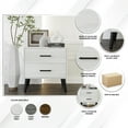 thumbnail image 7 of Castle Place Rustic 2 Drawers Wooden Nightstand, Dark Grey, 7 of 7