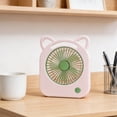 thumbnail image 2 of ICQOVD Personal Cooling Fan Cute Cat Ear Mini Fan Usb Charging Adjustable Angle Desktop Handheld Fan with Misting Cooling, 2 of 6