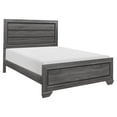 thumbnail image 1 of Pemberly Row Contemporary Raised Panel Wood California King Bed in Gray, 1 of 5