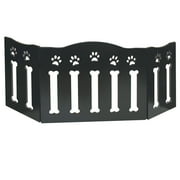 Dog Pens Gates Wooden Paws And Bones Pet Dog Gate Free Standing Tri Fold 19