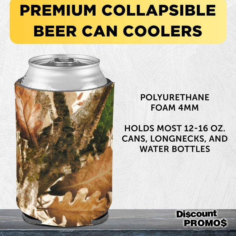 Can Coolers - 25 pack - 4mm Collapsible Beer Holders To Keep Your Beer Cold  - Insulated Cans Holder - Camo3