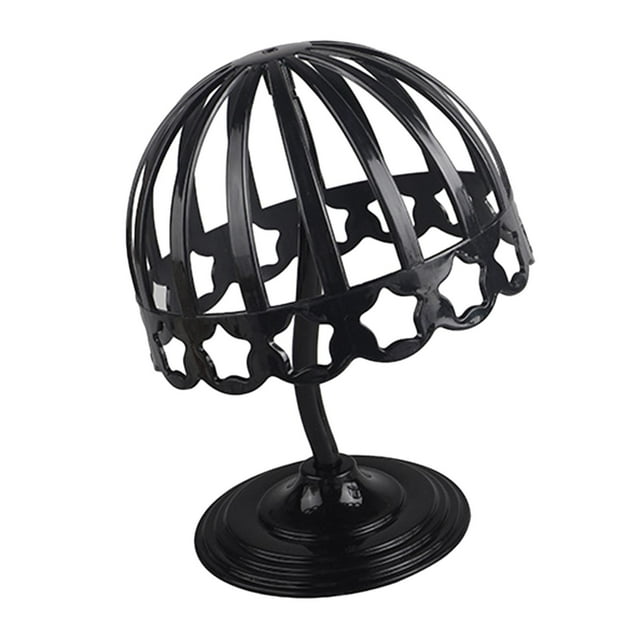 S SERENABLE Sturdy Plastic Hat Stand Freestanding Wire Ball Rack Holder Storage Display Black 52cm