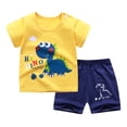 thumbnail image 1 of Ensemble d'Été pour Filles et Garçons, Chemises en Coton Imprimées Mignonnes + Shorts, 1 of 1