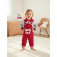 thumbnail image 6 of BemeyourBBs Newborn Baby Boy My First Valentine Outfits Infant Spring Clothes Stripe Romper Heart in Truck Embroidery Overalls Jumpsuit Hat Set, 6 of 9