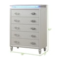 thumbnail image 2 of GALAXY HOME FURNISHINGS USA Perla LED Chest Made with Wood in Milky White, 2 of 3