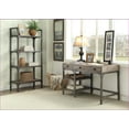 thumbnail image 4 of Desks - Weathered Oak 3-Drawer Writing Desk with Antique Silver Metal Legs | Wood+Metal, 4 of 5