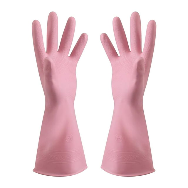Guantes de limpieza de goma para cocina, reutilizables y ecológicos, para lavavajillas, para mascotas y coche, antideslizantes, de grado alimenticio, para fregar (paquete de 1 par)