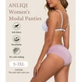 thumbnail image 6 of ANLIQI Modal Microfiber Underwear Women Hipster Panties Breathable Ladies Panties Bikini Comfortable Undies S-2XL (6C,L), 6 of 6