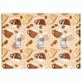 thumbnail image 1 of Metal Light Switch Plate Cover Latte Coffee Beans Brown COF010, 1 of 14