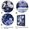 thumbnail image 3 of Designart "Boho Plant Pottery in Blue and White V" Geometric Framed Wall Art - Bohemian White Boho Pottery Entryway Framed Wall Art, 3 of 6