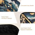 thumbnail image 5 of FORMRS Makeup Bag Travel Cosmetic Organizer for Women Fold Flat Zipper Pouch with Handle, Green Mountains, 5 of 8