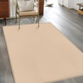 thumbnail image 3 of Khaki Solid Color Area Rugs Collection 2.7'x5', Aesthetics Contemporary Luxury Non Slip Indoor Rectangle Throw Runner Rug Floor Mat Carpet for Living Room Dining Table Bedroom Nursery, 3 of 9