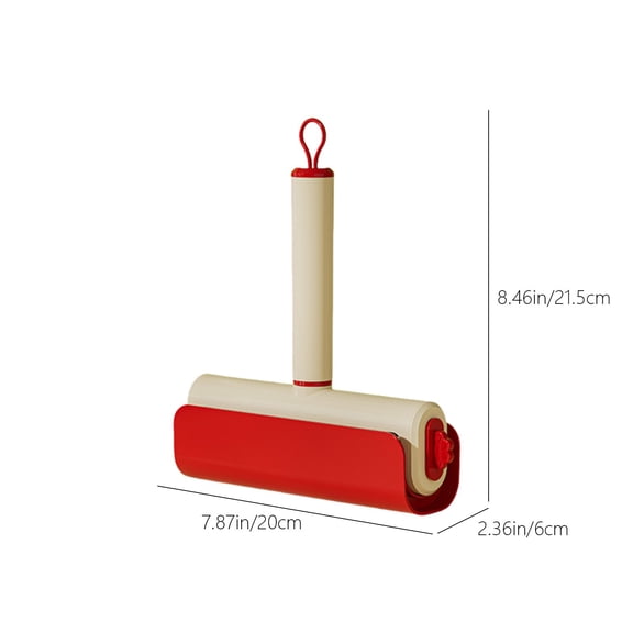 Rkxzt Plastic Lint Remover,Reusable Lint Roller Refills Strong-Adhesive Lint Remover Brush for Clothes Pet Hair 8.46x7.87 Inches Beige