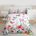 thumbnail image 2 of Homewish Spring Garden Bedding Comforter Set 2pcs for Teens,Flying Butterflies Twin Comforter Sets Microfiber,Chic Floral Flowers Breathable Bedding Set,Luxury Bedroom Decor, 2 of 8