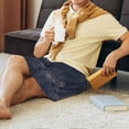 thumbnail image 3 of Wukai Sunflowers Men’s Short Pajama Pants With Pockets Soft Sleep Pj Shorts for Men-3X-Large, 3 of 6