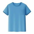 thumbnail image 2 of Kids Shirts for Boys Girls Soft Kids Short Sleeve Shirts for Boys Blue T Shirts Casual Tees Pajamas Boys 11-12 Years, 2 of 3