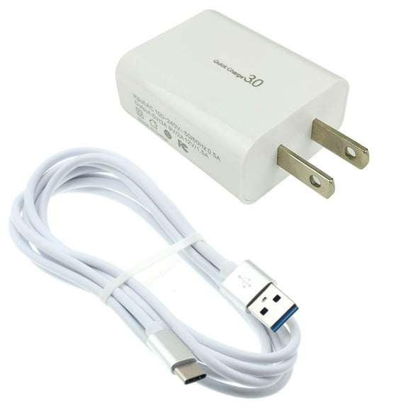 18W Fast Home Charger For Verve Connect, ZMax 11 - 6ft Long USB-C Cable Type-C Cord USB Wall Adapter Power Wire Quick Charge QC3.0 for Consumer Cellular Verve Connect, ZMax 11