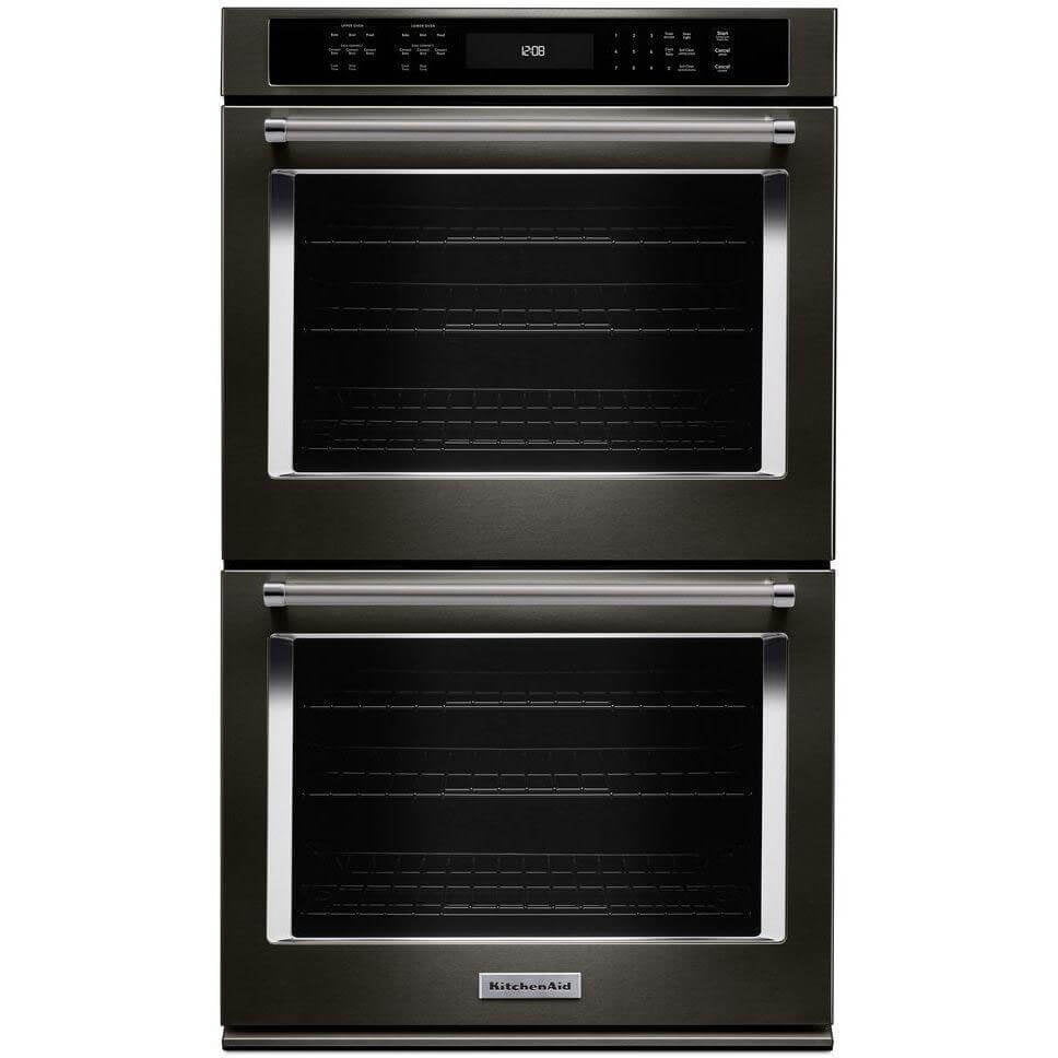 KitchenAid KODE500EBS 30 inch Black Stainless Convection Double Wall