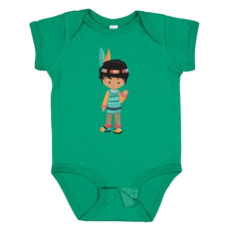 

Inktastic Native American Boy Cute Boy Black Hair Gift Baby Boy Bodysuit