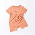 thumbnail image 2 of AherBiu Newborn Baby Clothes Cotton Short Rompers Open Leg Crewneck Short Sleeve Jumpsuit Playsuits, 2 of 3