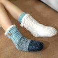 thumbnail image 3 of Knitted Ultra-Thick Slipper Home Socks, Non Slip Warm Winter Foot Slipper Socks, Fleece Lined Fuzzy Socks with Grippers, 3 of 7
