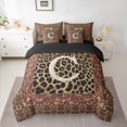 thumbnail image 2 of jejeloiu Bohemian Floral Print 7pcs Bedding Comforter Set,Beige Letter C Queen Bedding Sets For Girls Women Reversible, 2 of 8