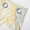 thumbnail image 2 of DriftAway Tree Branch Botanical Pattern Painting Blackout Room Darkening Thermal Insulated Grommet Lined Window Curtains 2 Panels 2 Layers Each 52 Inch by 96 Inch Yellow, 2 of 8