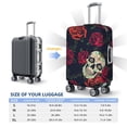 thumbnail image 4 of Pofeuu Roses Skulls Print Luggage Suitcase Cover Protector Luggage Washable Covers Aesthetic for 18/24/28/32 inch Luggage（No luggage included）-Large, 4 of 7