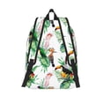 thumbnail image 6 of Travel Laptop Backpack - Modern Parrot Toucan Cockatoo Lightweight Canvas Backpack, Wear Resistant Computer Backpack Bag Fit {sizeName} Laptop for Men Women with Adjustable Padded Shoulder Straps, 6 of 6