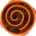 thumbnail image 1 of Fun Feeder Bowl, Slow Feeder Dog Bowl, Medium/Mini, Orange, 1 of 5