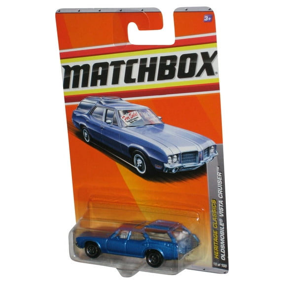 Matchbox Heritage Classics (2010) Blue Oldsmobile Vista Cruiser Toy Car 18/100