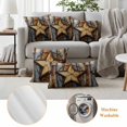 thumbnail image 6 of Stars Art Rustic Pillow Covers 2 Pack Independence Day Patriotic Pillowcase Waterproof Outdoor Throw Pillow Cover for Patio Garden Square Cushion 20”x20”, 6 of 9