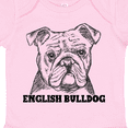 thumbnail image 4 of Inktastic English Bulldog Sketch Portrait with Dog Breed Name Boys or Girls Baby Bodysuit, 4 of 5