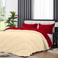 thumbnail image 4 of DNG Creations 1 Piece Solid Reversible Diamond Pattern Comforter 550 GSM All Season 800 TC, 100% Egyptian Cotton - Twin/ Twin XL - Size ( Ivory/Red Colour ), 4 of 7